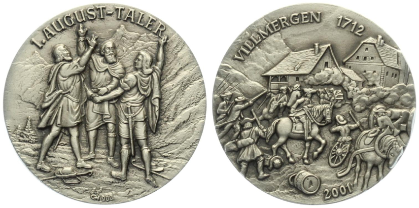 1. August-Taler 2001 - Villmergen 1712
